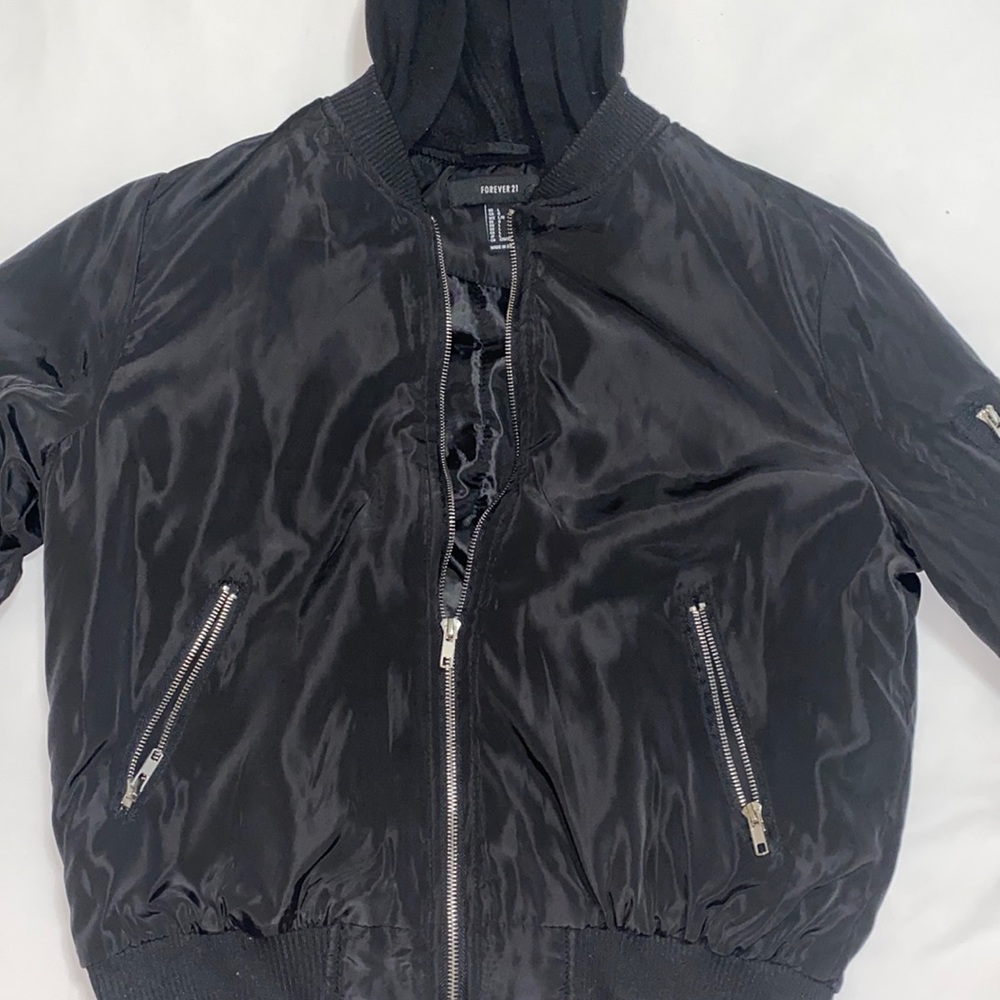 Forever 21 hooded bomber jacket